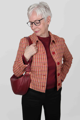 Tasche Juliette dunkelrot midi